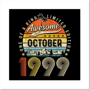 Awesome Since October 1999 Vintage 24th Birthday Posters and Art